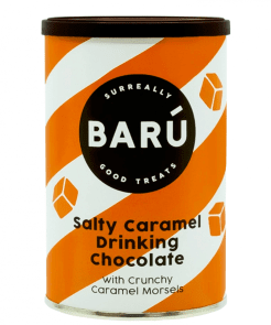 Barú Choklad & Salted Caramel är en len och söt varm dryck med mörk choklad och smältande karamellbitar, enkel att blanda med va