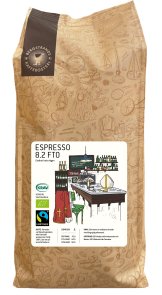 Ett friskt och trevligt kaffe med ljus crema. Det är mellanrostat vilket är ovanligt för espresso, gott till det mesta, alla tim