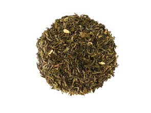 Ett naturligt gott grönt te med jasminblomma