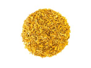 Solrosblad används ofta för att dekorera teblandningar.